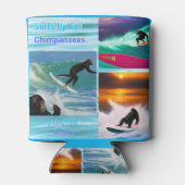 Schimpansen surfen FotoCollage, können kühlen Dosenkühler (Rückseite)