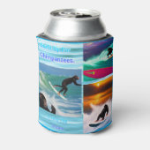 Schimpansen surfen FotoCollage, können kühlen Dosenkühler (Kanne Rückseite)