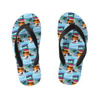 Schimpansen surfen Fotokollage, Flip Flops