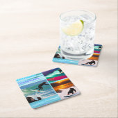 Schimpansen Surffotografie Collage, Untersetzer (Vor Ort)