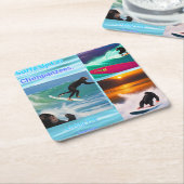 Schimpansen Surffotografie Collage, Untersetzer (angewinkelt)