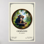 Schimpansen-Zoologie-Serie Poster (Vorne)