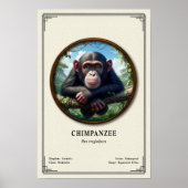 Schimpansen-Zoologie-Serie Poster (Vorne)