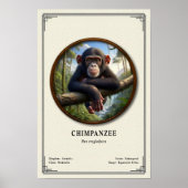 Schimpansen-Zoologie-Serie Poster (Vorne)