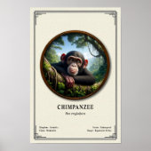 Schimpansen-Zoologie-Serie Poster (Vorne)