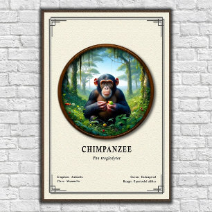 Schimpansen-Zoologie-Serie Poster