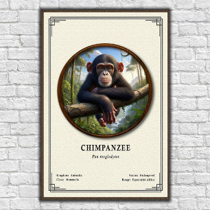 Schimpansen-Zoologie-Serie Poster