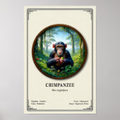 Schimpansen-Zoologie-Serie Poster (Vorne)
