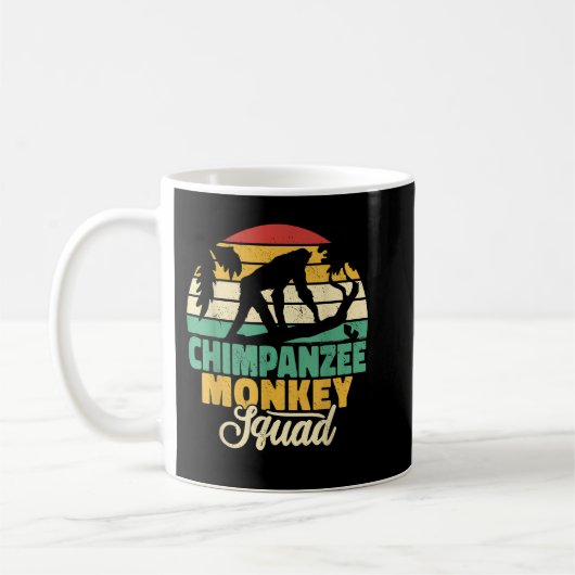 Schimpansenaffe Katzenaffäsche Vintage Männer Pri Kaffeetasse (Links)