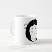 Schimpansengesicht-Silhouette Kaffeetasse (Vorderseite Links)