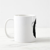 Schimpansengesicht-Silhouette Kaffeetasse (Links)