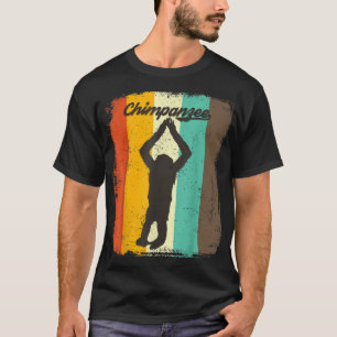 Schimpanze Retro 70er Vintager Affe T-Shirt