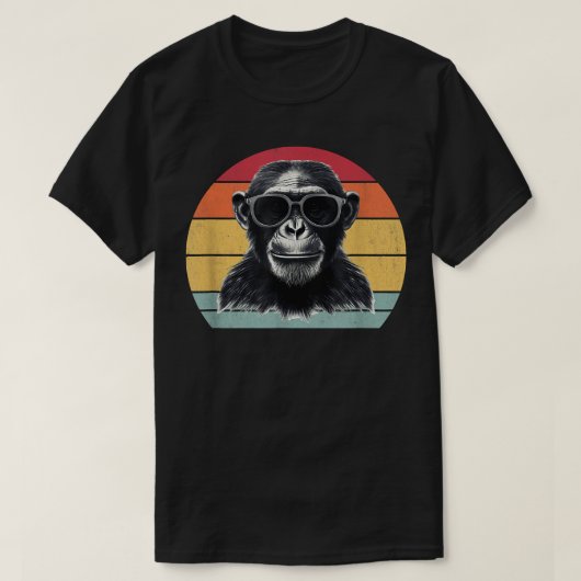 Schimpanzee Affe Vintag Chimp Affe Schimpanse T-Shirt (Design vorne)