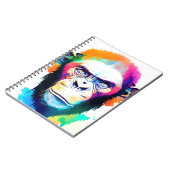 Schimpanzee Ape Wildnatur Tierfarbenschmerzen Notizblock (Linke Seite)