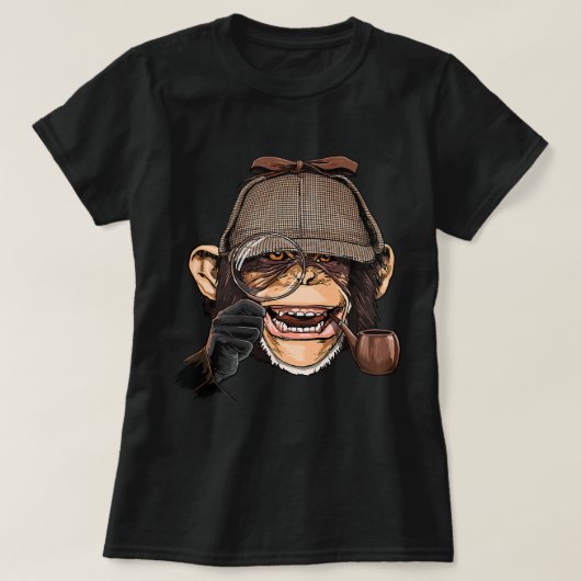 Schimpanzee Detection Great Ape Chimp Primat Anima T-Shirt (Design vorne)