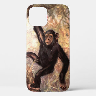Schimpanzee Monkey von CE Swan, Vintage Wildtiere Case-Mate iPhone Hülle