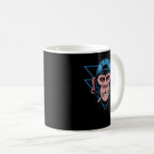 Schimpanzee Rauchen Kaffeetasse (VorderseiteRechts)