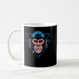 Schimpanzee Rauchen Kaffeetasse