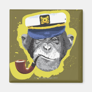 Schimpanzee Rauchpfanne Magnet