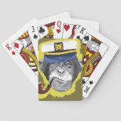 Schimpanzee Rauchpfanne Spielkarten (Rückseite)