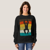 Schimpanzee Vintag Chimp Affen Jungle Chi Sweatshirt (Vorne ganz)