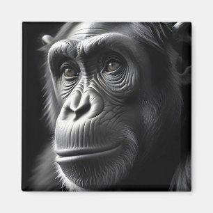 Schimpanzee Wildlife Majestic Nature Life Poster Magnet