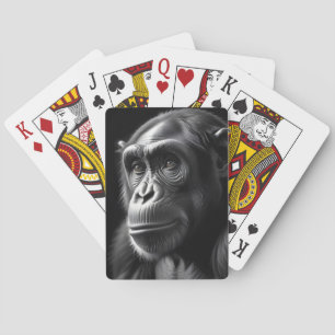 Schimpanzee Wildlife Majestic Nature Life Poster Spielkarten