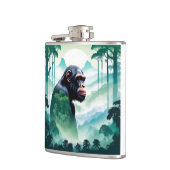 Schimpanzee Wildtier Naturwald Jungle Flachmann (Links)