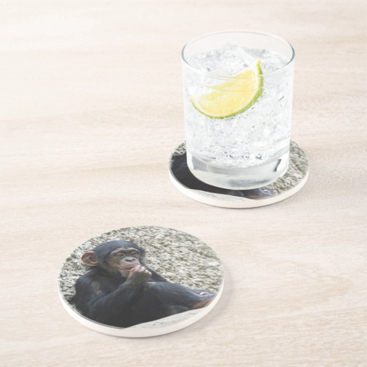 Schimppanzee 013 getränkeuntersetzer (Seite)