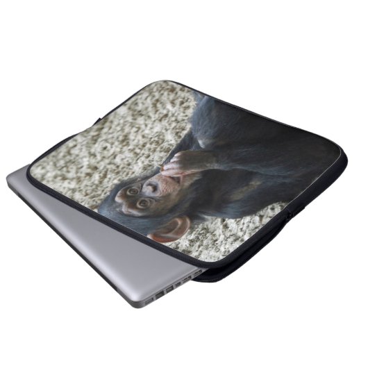 Schimppanzee 013 laptopschutzhülle (Vorne Knopf)