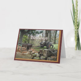 Schindelmacher aus antikem Holz - passen Sie jede Karte