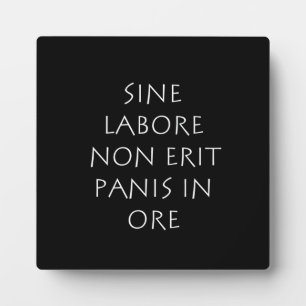 Schine labore non erit panis in ore fotoplatte