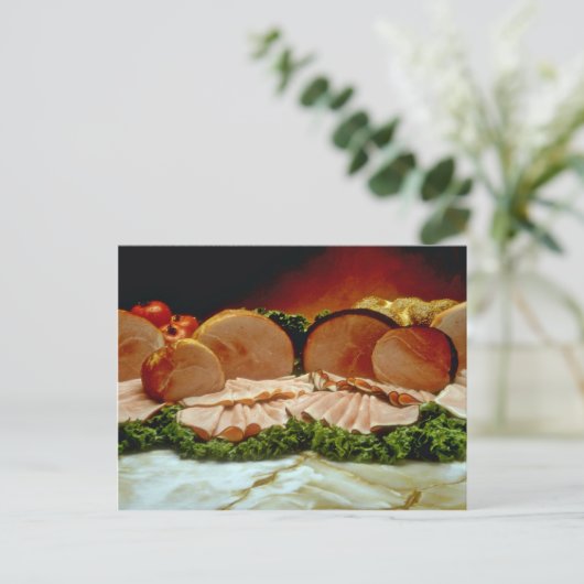 Schinken aus dem Hasen eines Schweins oder einer E Postkarte (Stehend Vorderseite)