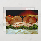 Schinken aus dem Hasen eines Schweins oder einer E Postkarte (Vorne/Hinten)