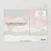 Schinken aus dem Hasen eines Schweins oder einer E Postkarte (Rückseite)