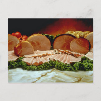 Schinken aus dem Hasen eines Schweins oder einer E Postkarte