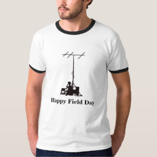 Schinken-Betreiber-Silhouette-Feld-TagesT - Shirt