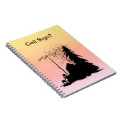 Schinken-Betreiber-Silhouette-Notizbuch mit Farben Notizblock (Rechte Seite)