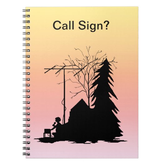 Schinken-Betreiber-Silhouette-Notizbuch mit Farben Notizblock (Vorderseite)