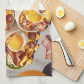 Schinken-Ei-Käse-Frühstückswrap Geschirrtuch (Viertel Falte)
