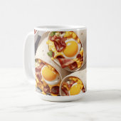 Schinken-Ei-Käse-Frühstückswrap Kaffeetasse (Vorderseite Links)