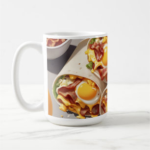 Schinken-Ei-Käse-Frühstückswrap Kaffeetasse