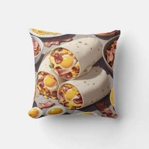 Schinken-Ei-Käse-Frühstückswrap Kissen