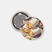 Schinken-Ei-Käse-Frühstückswrap Magnet (Vorderseite/Rückseite)