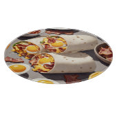 Schinken-Ei-Käse-Frühstückswrap Schneidebrett (Ecke)