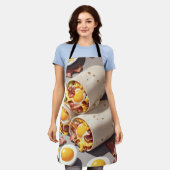 Schinken-Ei-Käse-Frühstückswrap Schürze (Getragen)