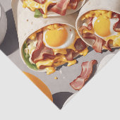 Schinken-Ei-Käse-Frühstückswrap Seidenpapier (Ausschnitt)
