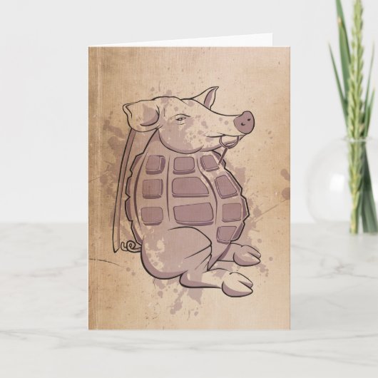 Schinken-Granate Karte (Vorderseite)