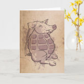 Schinken-Granate Karte (Gelbe Blume)