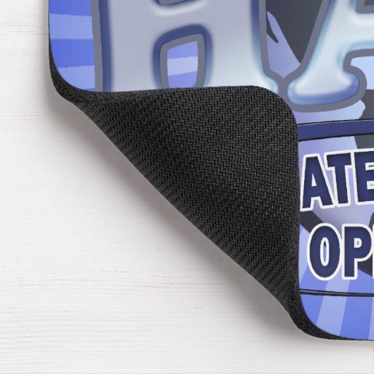 SCHINKEN-LOGO-BLAUER AMATEURFunker Mousepad (Ecke)